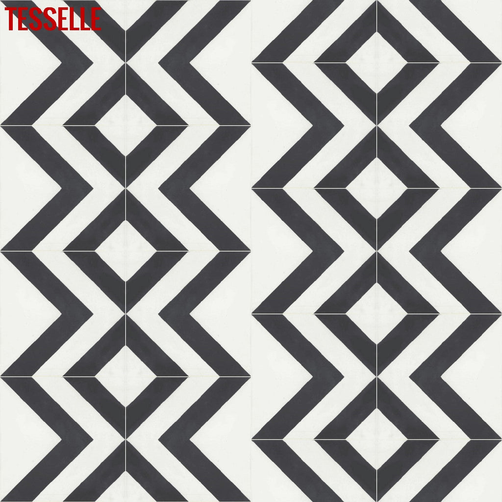 La Chev Burchell 8" Square Cement Tile 1