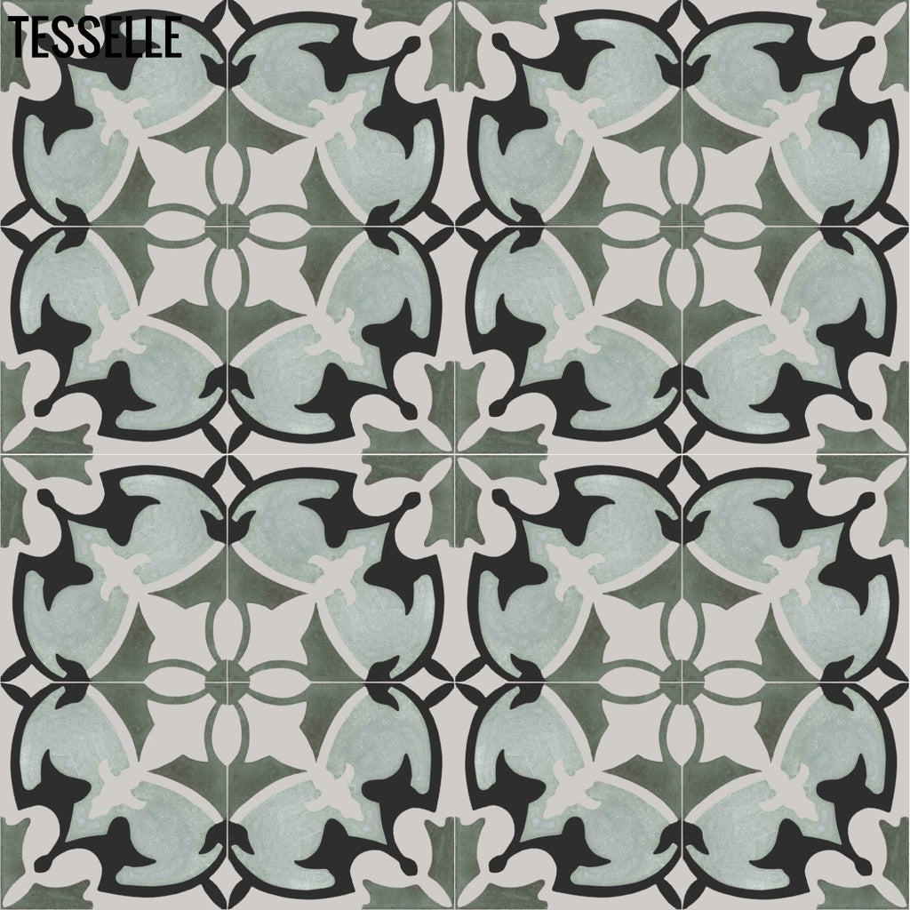 Mariana Prado 8" Square Cement Tile 1