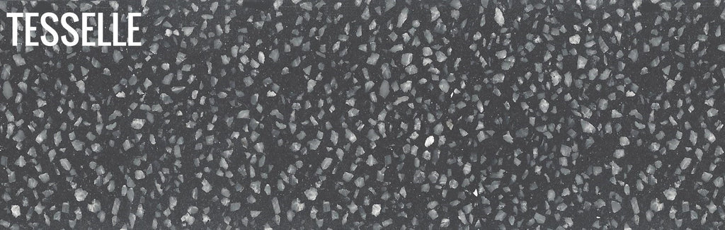 Metro Lovina 8 x 2.5" Black Terrazzo Cement Subway Tile