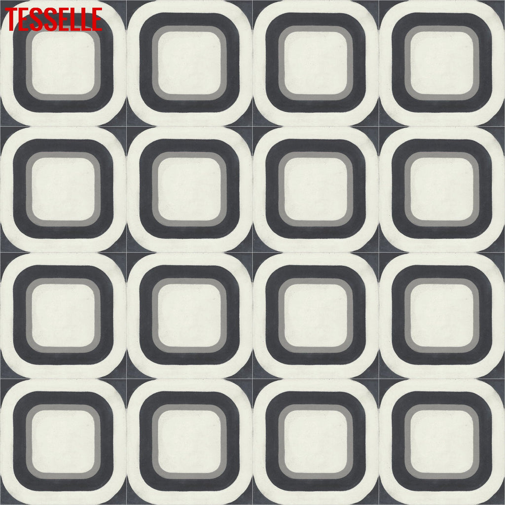 Modda Cinder 8" Square Cement Tile in Repeat
