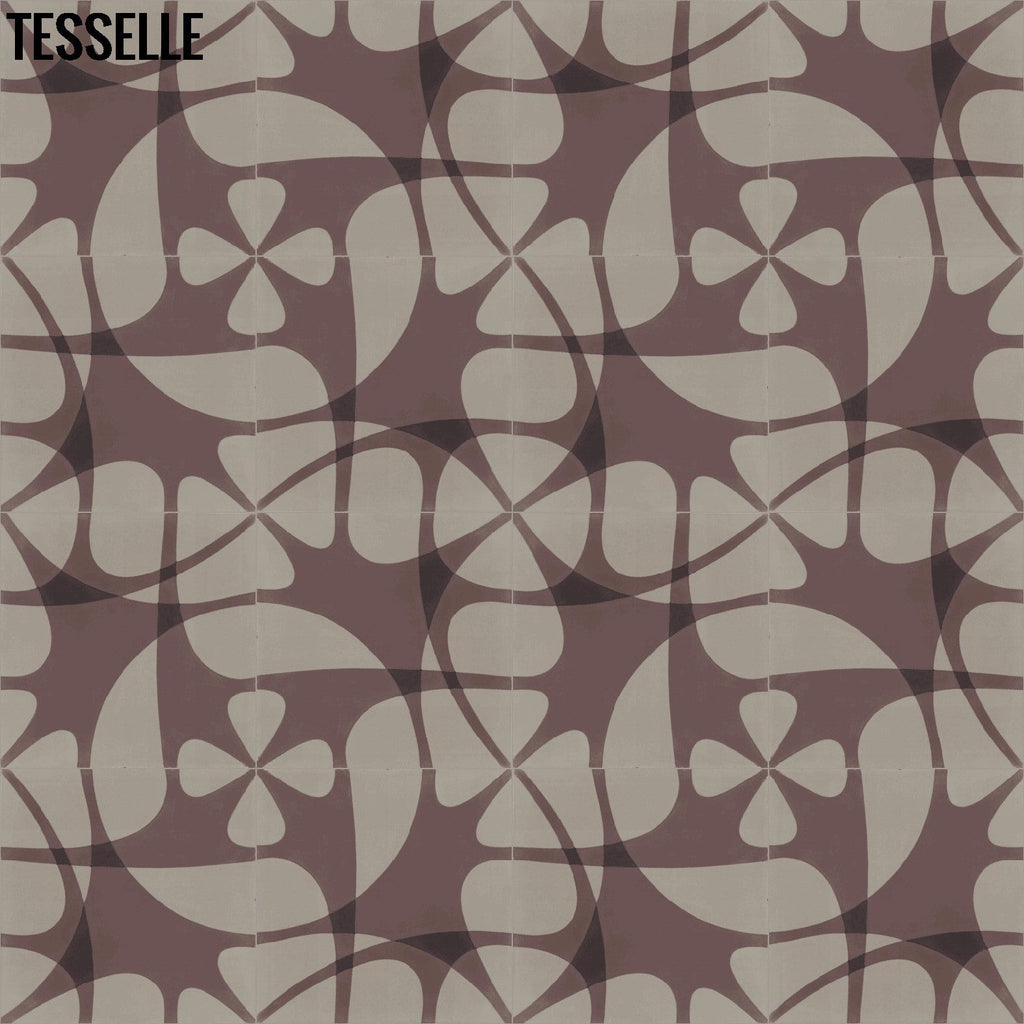 Nature's Net 8"x8" Square Cement Tile - Caliba Layout 1