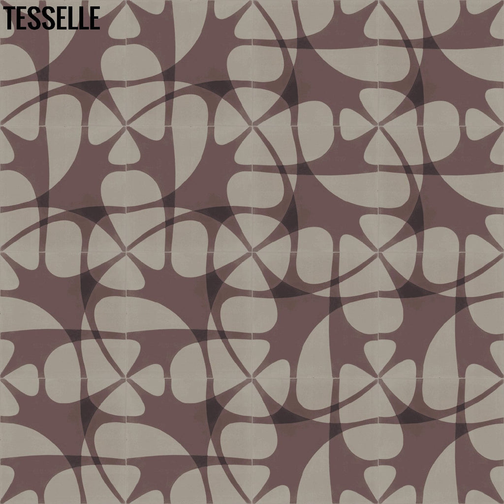 Nature's Net 8"x8" Square Cement Tile - Caliba Layout 3