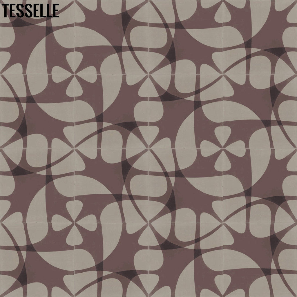 Nature's Net 8"x8" Square Cement Tile - Caliba Layout 2
