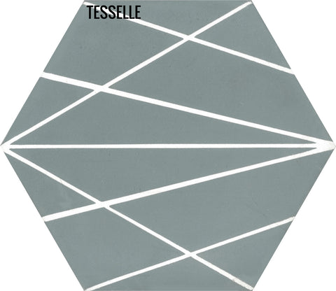 Network Sophis 9"x8" Hexagonal Cement Tile