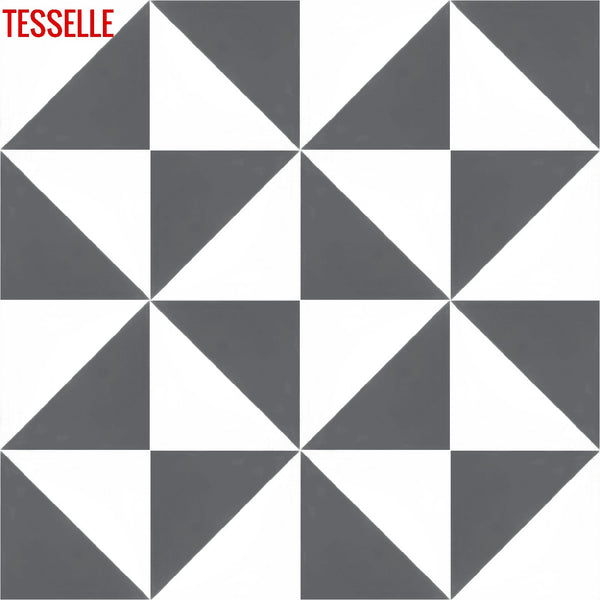 Oblique Briquet 8" Square Cement Tile12