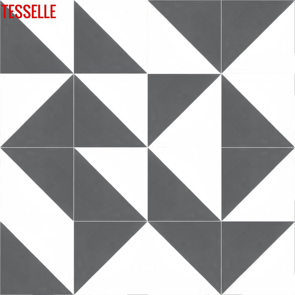 Oblique Briquet 8" Square Cement Tile15