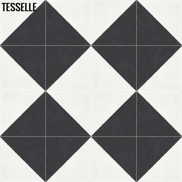 Oblique Kona 8" Square Cement Tile A