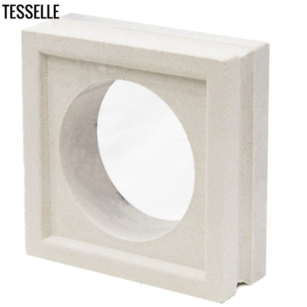 Orb Lily White 7.5" Cement Breeze Block3