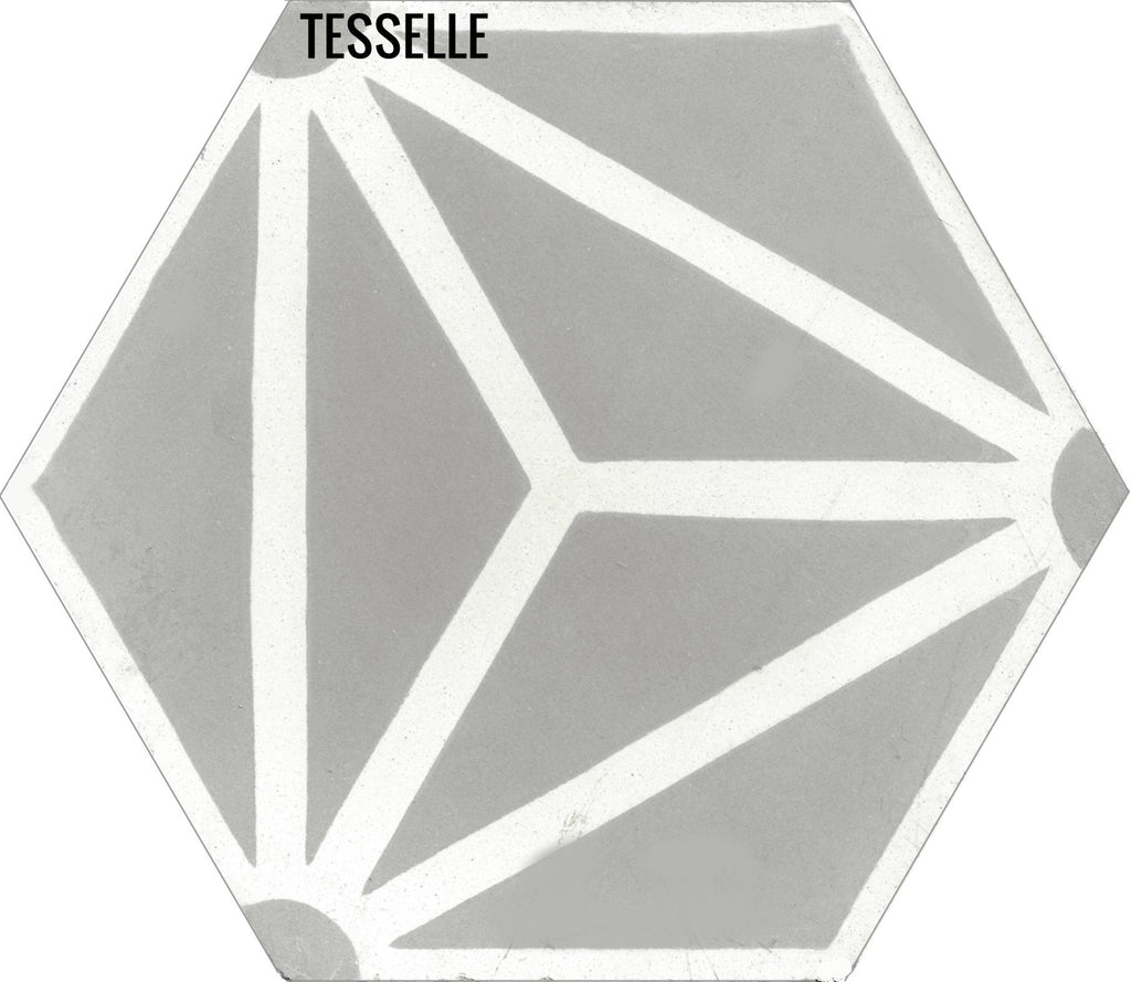 Orion Theta 9x8" Hexagonal Cement Tile