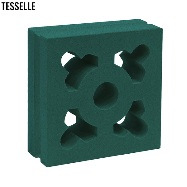 Ornament Jade Green 7.5" Cement Breeze Block 1