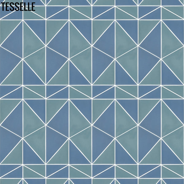 Pinnacle Sky 9x8" Hexagonal Cement Tile Layout E