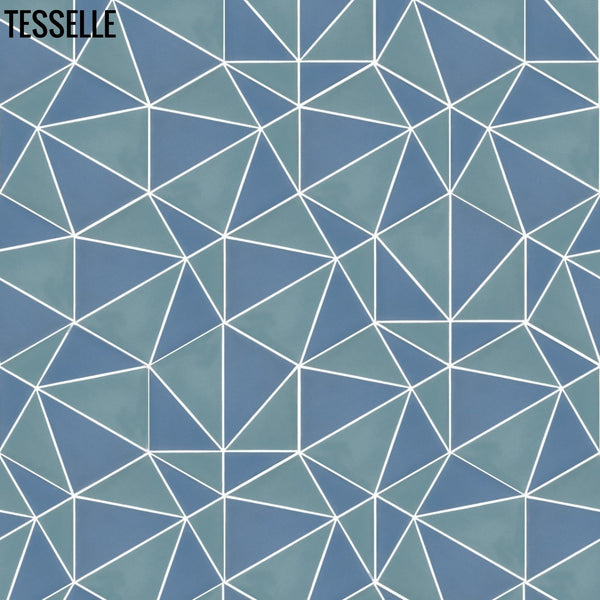 Pinnacle Sky 9x8" Hexagonal Cement Tile Layout A