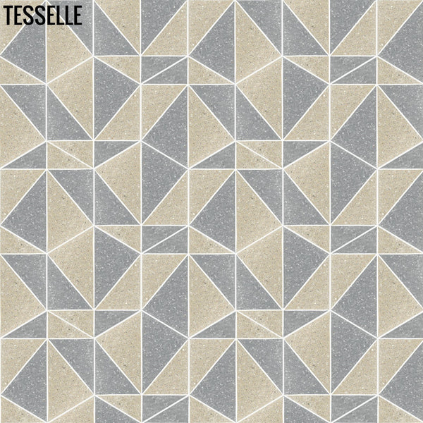 Pinnacle Cliffside 9x8" Hexagonal Terrazzo Cement Tile repeating