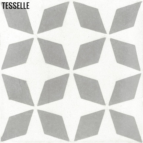 Pinwheel Alloy 8" Square Cement Tile