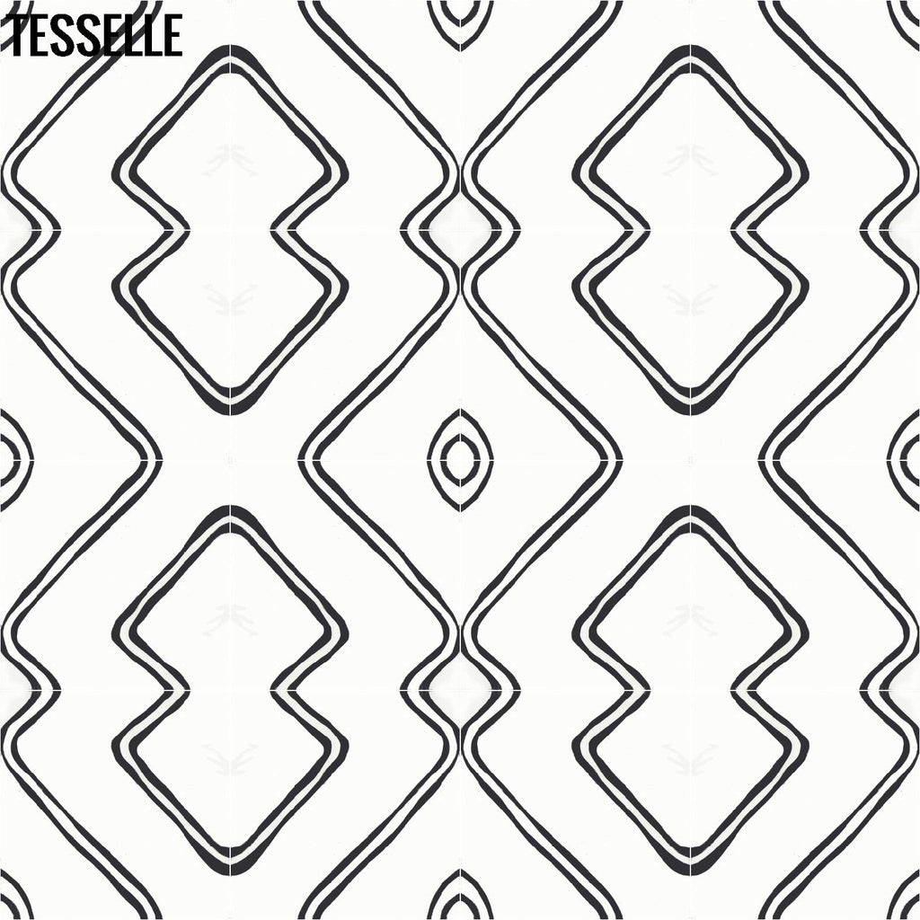 Playacar Coba 8" Square Cement Tile 1
