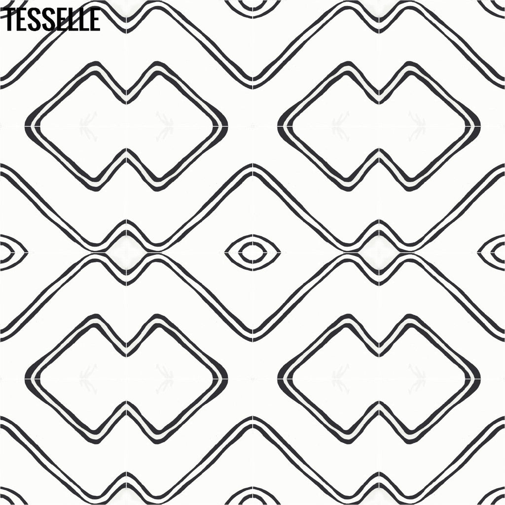 Playacar Coba 8" Square Cement Tile 3