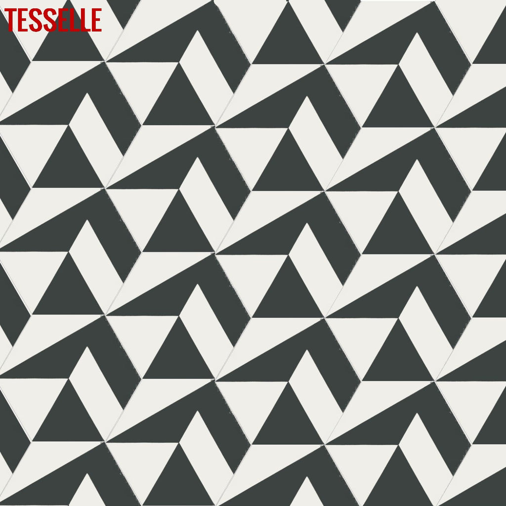 Polygonal Jasper 9x8" Hexagonal Cement Tile by Jim Isermann 2