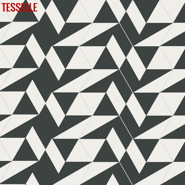 Polygonal Jasper 9x8" Hexagonal Cement Tile by Jim Isermann 3