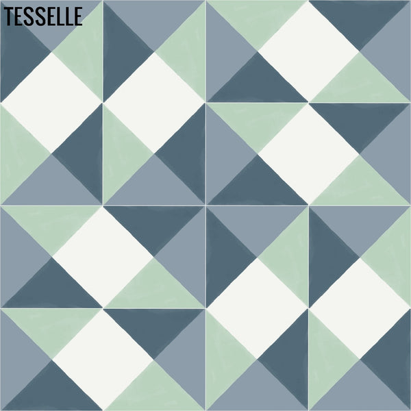 Quatra Gliese 8" Square Cement Tile 9