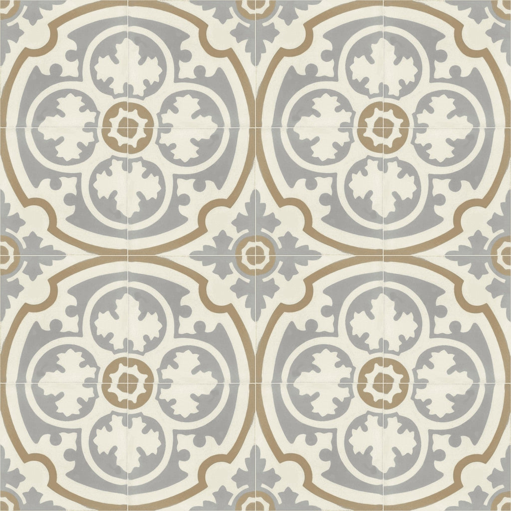 Sancerre Mineral 8" Square Cement Tile 4x4