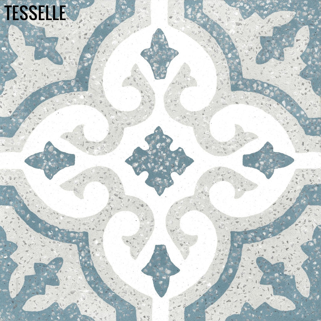 Santiago Clarillo 8" Square Terrazzo Cement Tile