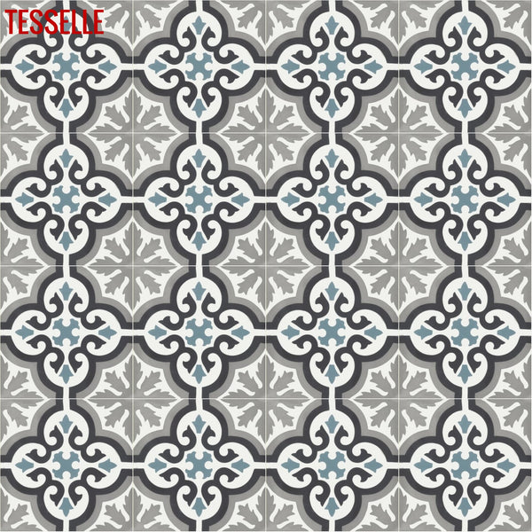 Santiago Mari 8" Square Cement Tile repeat