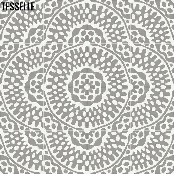 Sonora Thistle 8" Square Cement Tile Layout 3