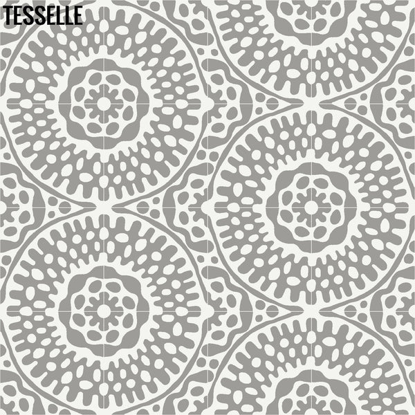 Sonora Thistle 8" Square Cement Tile Layout 2