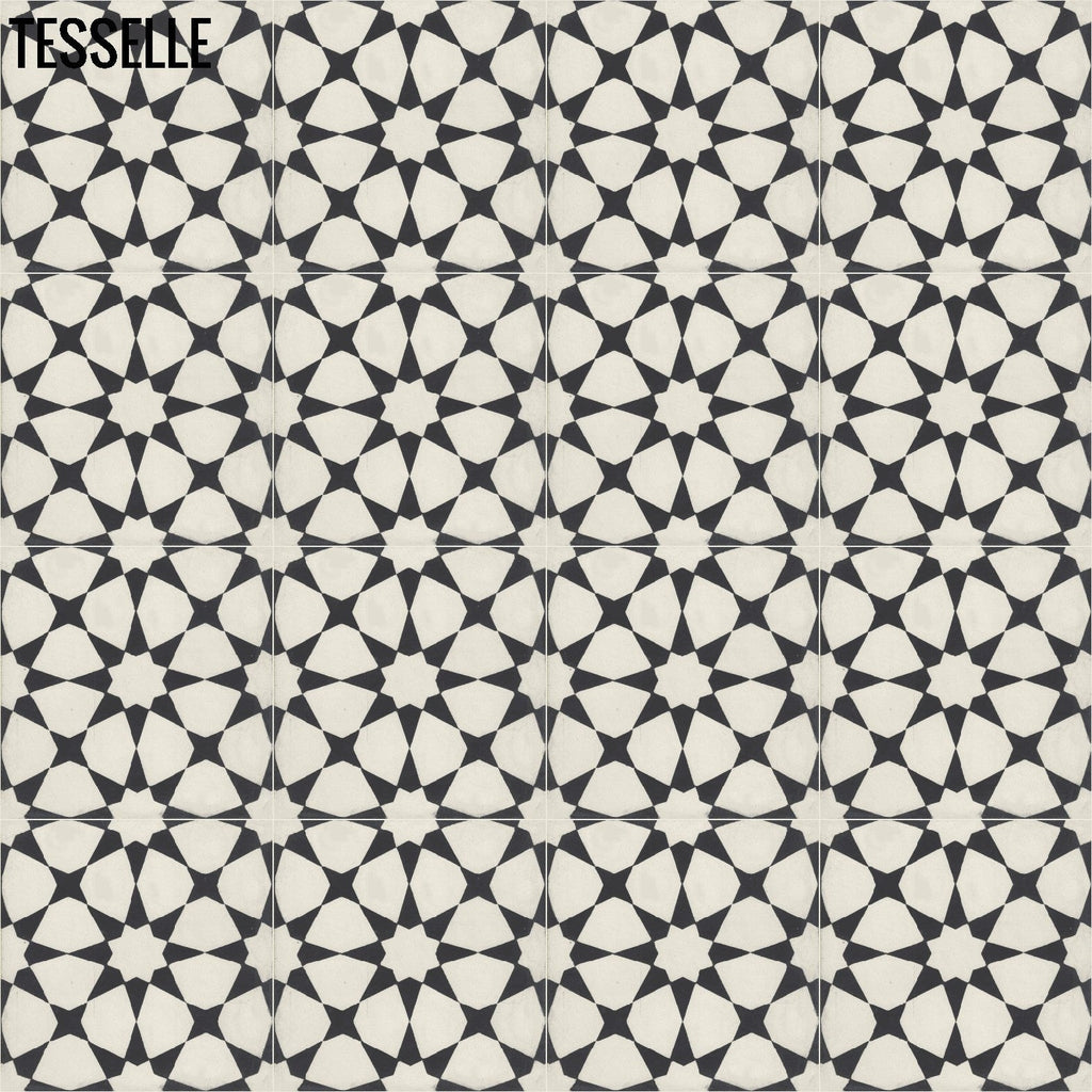 Starre Variel 8" Square Cement Tile 4X4