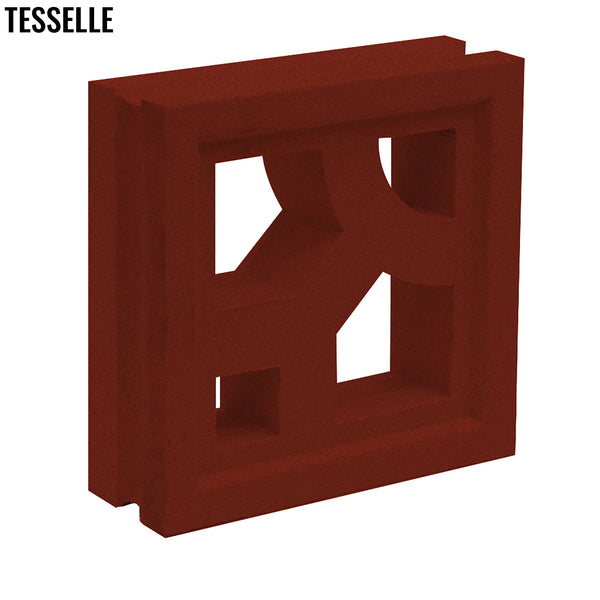 Structure Scarlet Red 7.5" Cement Breeze Block 2