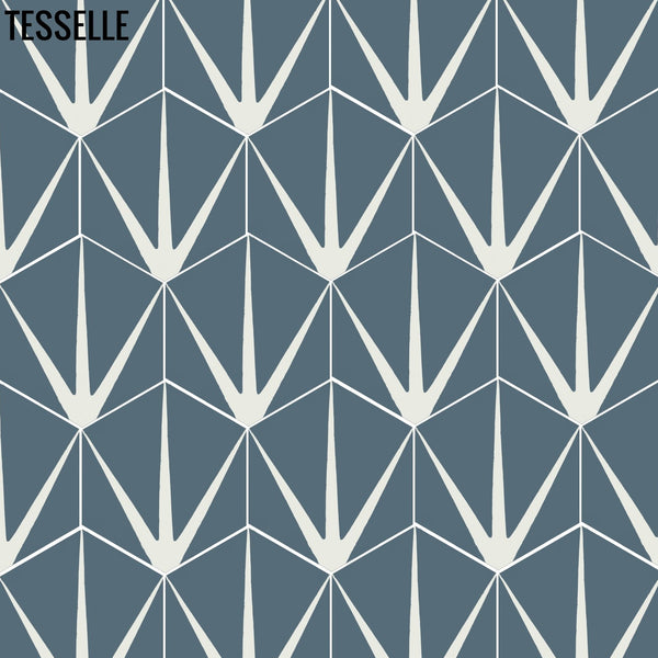 Sunbeam Lapis 9x8" Hexagonal Cement Tile 1