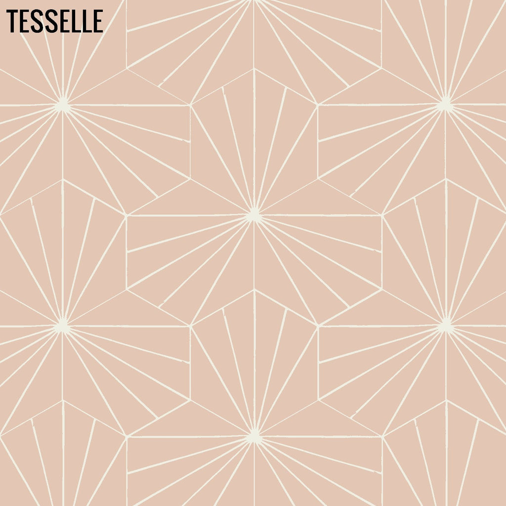 Sunray Shell 9x8" Hexagonal Cement Tile 1