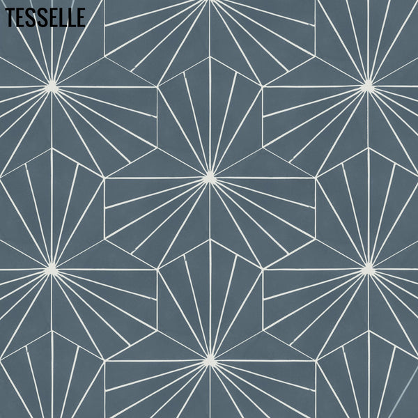 Sunray Denim 9x8" Hexagonal Cement Tile