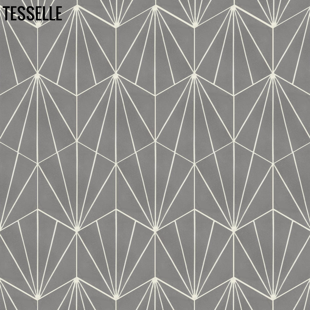 Sunray Steel 9x8" Hexagonal Cement Tile