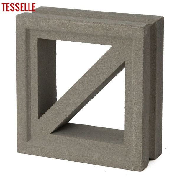 Traverse Natural Cement 7.5" Breeze Block | Grey 2