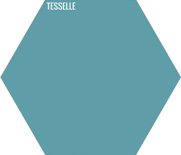 Turquoise 4020 - 9"x8" Hexagonal Cement Tile